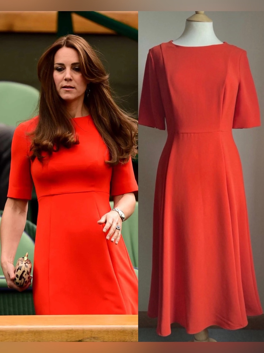 NWOT L.K.Bennett 'Cayla' Dress in Cardinal Red - ASO Kate Middleton - UK14/US10